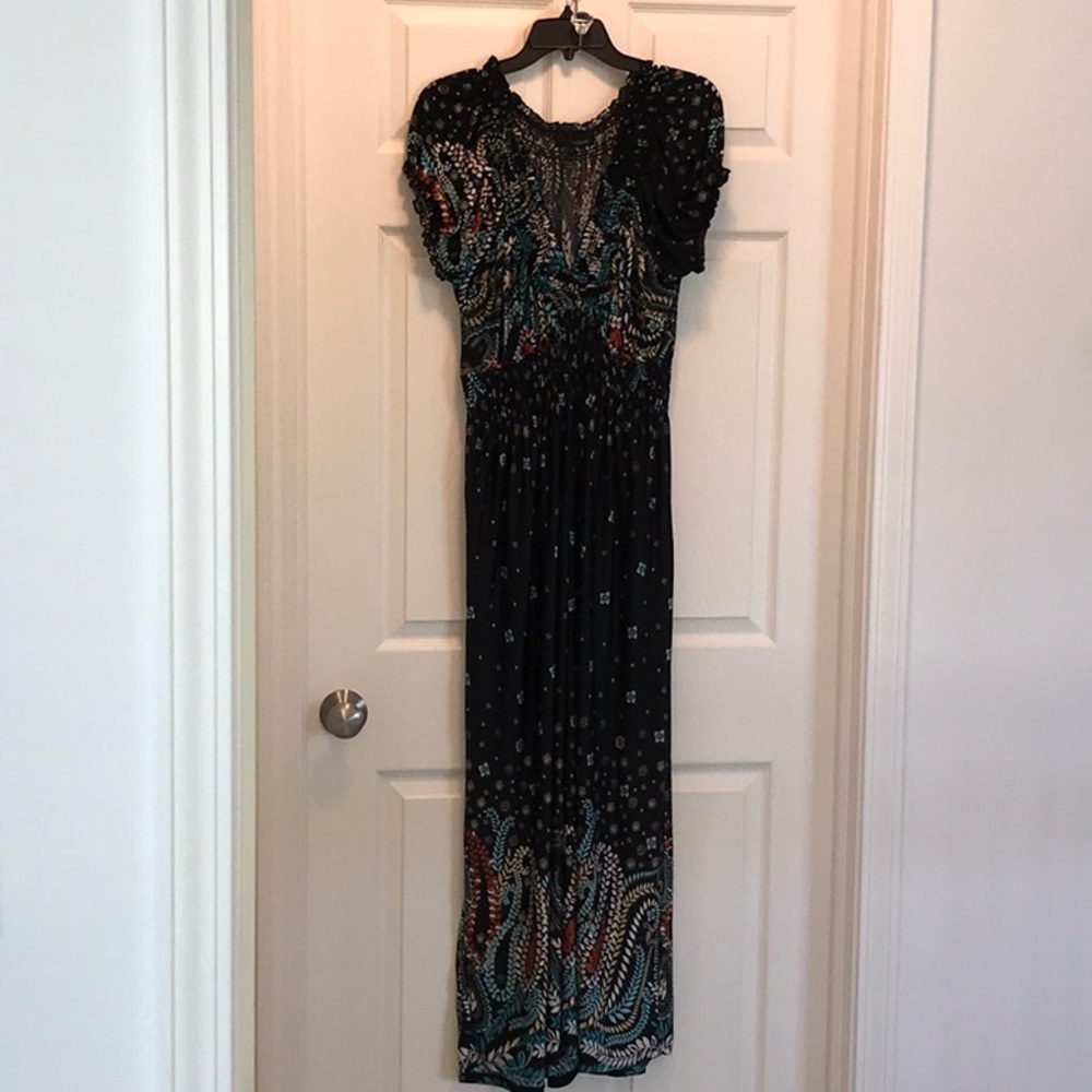 Dress 3x multi color floral prints poly/ spandex